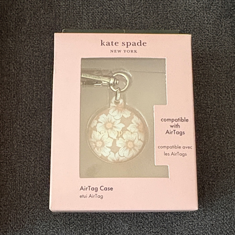 Kate Spade Pink Floral AirTag Case